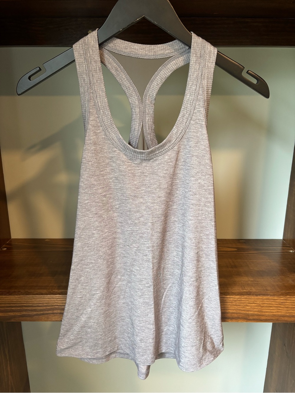 Athleta Light Heather Gray Racerback Tank